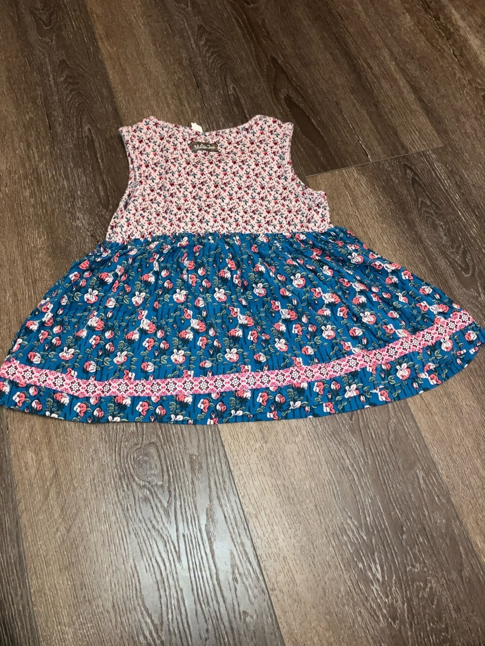Matilda Jane Pink Purple Teal Floral Layered Top 6Y - Picture 6 of 10